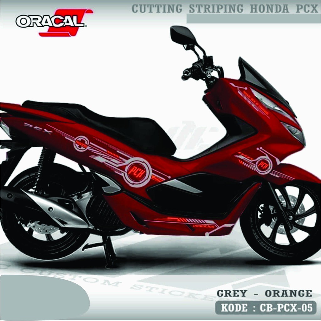 CB-PCX-05 PCX MERAH -CUTTING STICKER PCX - STRIPING CUTTING PCX MERAH