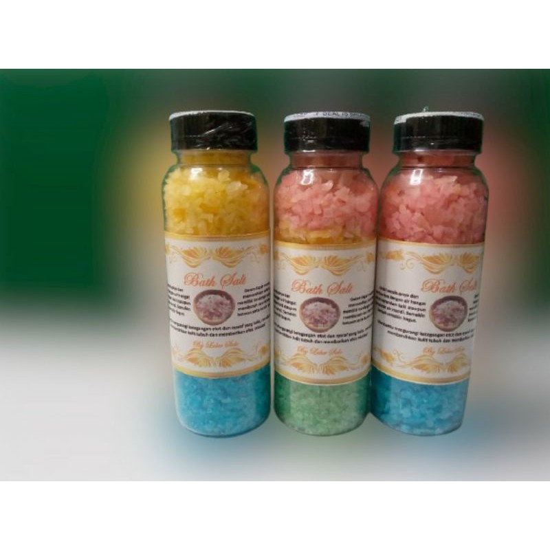 (300gr) Promo Buy 10 Get 1 Free Bath Salt Garam Spa Kemasan Botol 250ml