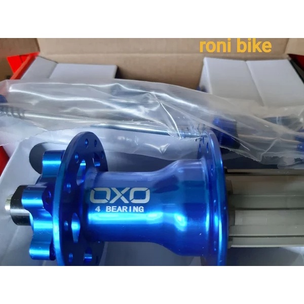 hub freehub oxo 28 hole 4 sealed bearing BLUE - hub jangkrik 28H kualitas bearing bagus