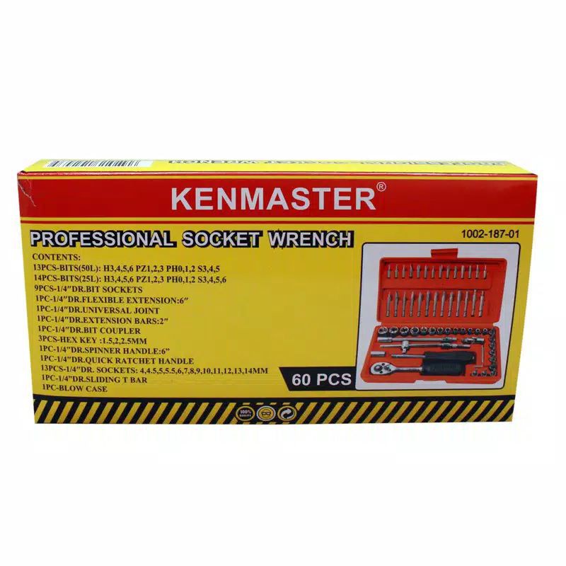 Kenmaster  , 60 Pcs  Kunci , Socket wrench  kunci 60 pcs