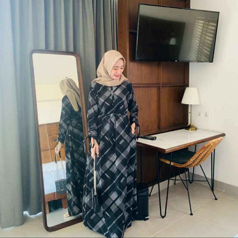 Kirana dress by Dewihijab Apparel | Dress untuk kondangan bahan adem | BISA REQUEST SIZE JUMBO
