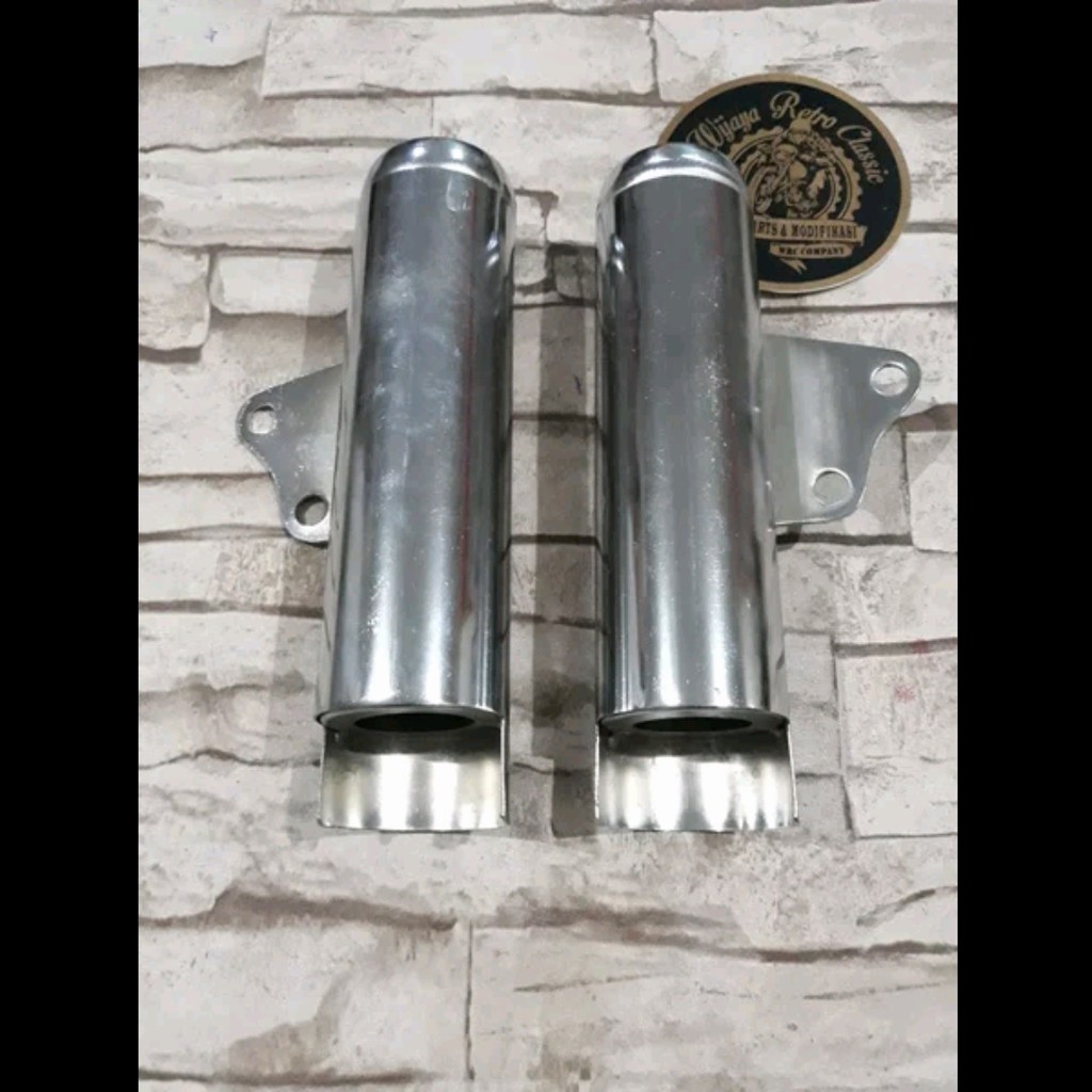 Braket Kupingan Lampu Pesek CB GL Megapro Tiger Chrome