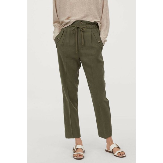 Celana Panjang Wanita - Paperbag Trouser Branded Sisa Export | 36 | Kode HM