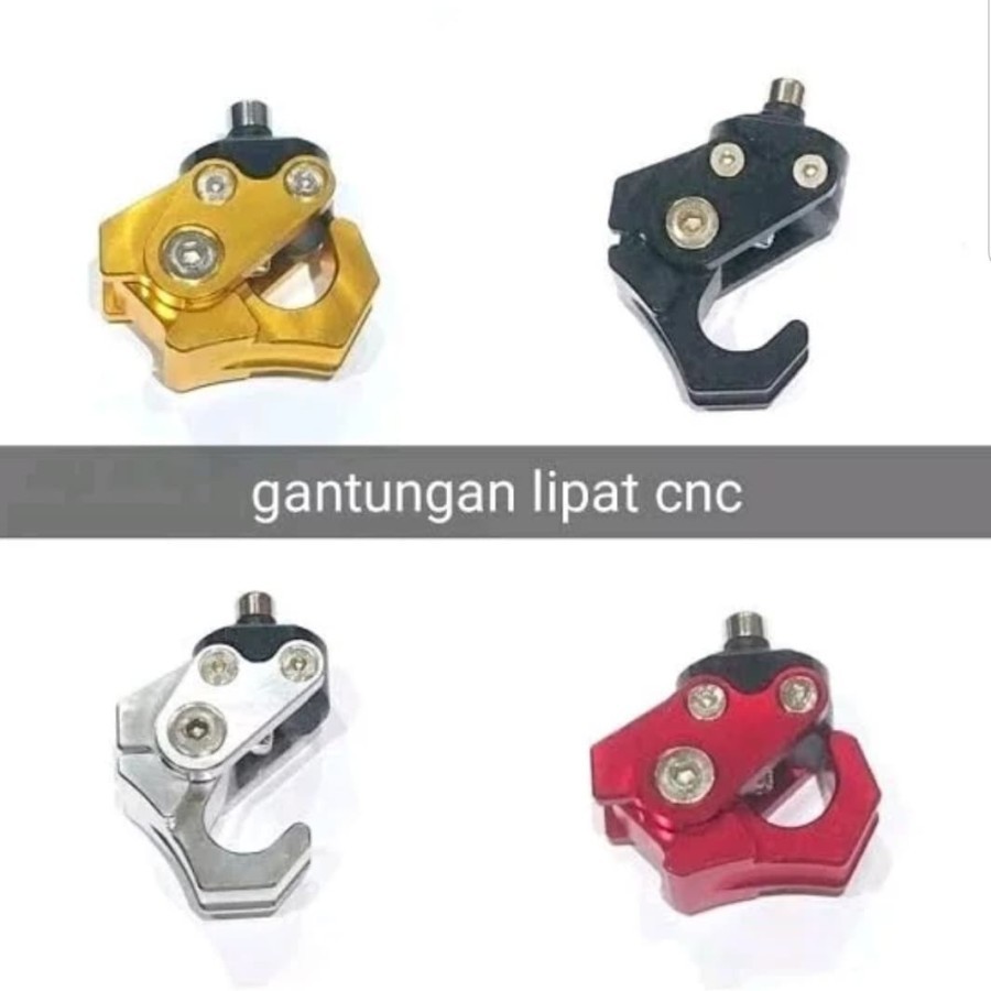 Gantungan Barang Cnc Model Lipet Matic Hitam Vario Beat Nmax Aerox