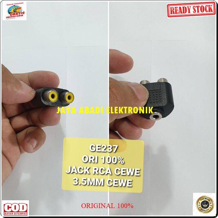 G237 ORIGINAL JACK 3.5 MM 3,5 ADAPTER JEK KONEKTOR SAMBUNGAN SPLITER AUDIO SPLITTER SOUND SUARA CONVERTER KONEKTOR MULTI UNIVERSAL MALE EXTENSION PENYAMBUNG HEADSET HEADPHONE FEMALE AUX DVD RCA AMPLI STEREO HEADSET HF G237  ORIGINAL jack 3,5 mm cewe jek r