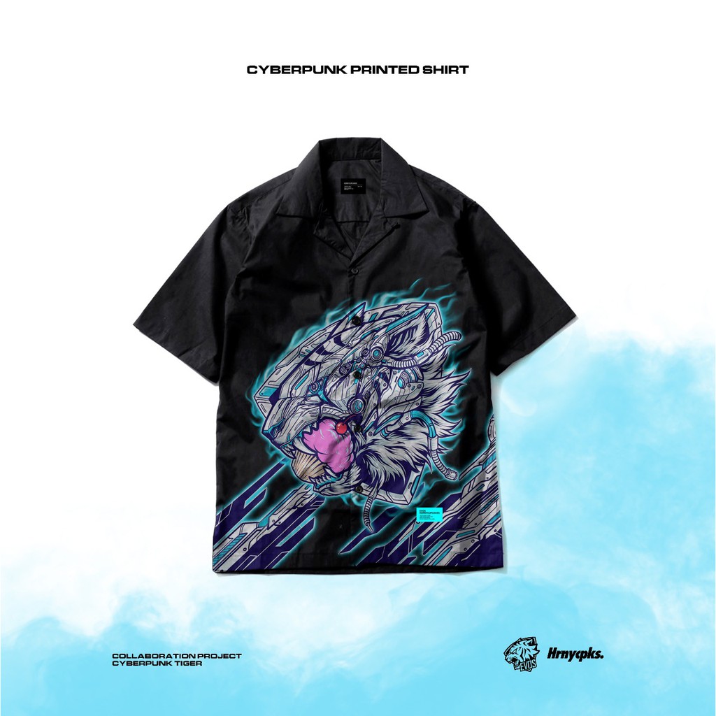 Hornycupcakes X Evos - Cyberpunk Black Shirt