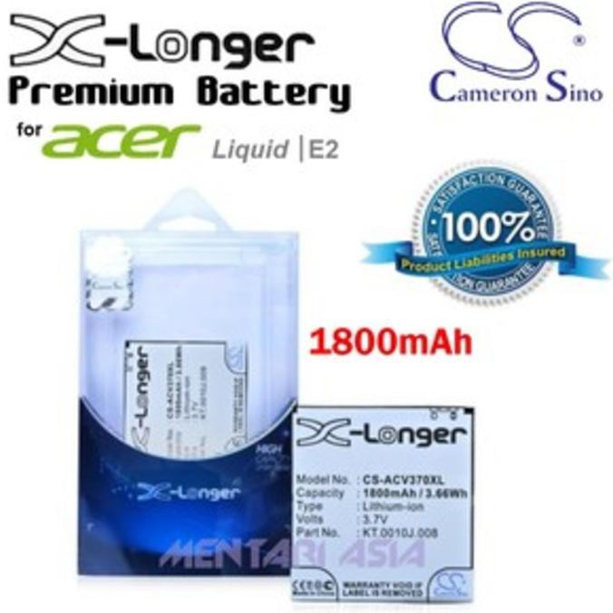 Battery for ACER Liquid E2 V370 : 1800mAh Cameron Sino X-LONGER Premium Battery