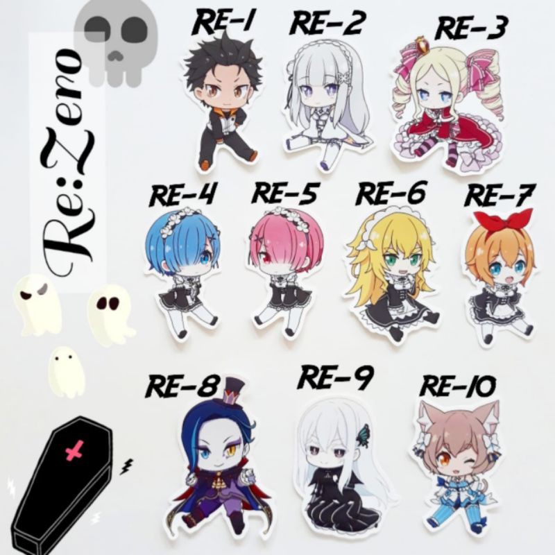 

Sticker Anime ReZero kara Hajimeru Isekai Seikatsu 1 Re:Zero Re Zero Merchandise
