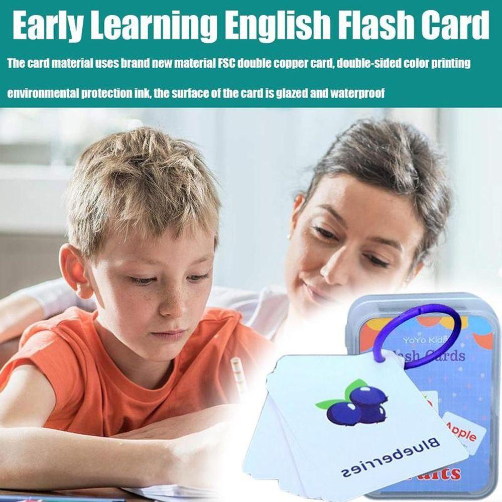 Lanfy Mainan Edukasi Belajar Dini Angka Hadiah Dengan Gesper Tulisan Tangan Flashcards Memory Training English Learning Word Card