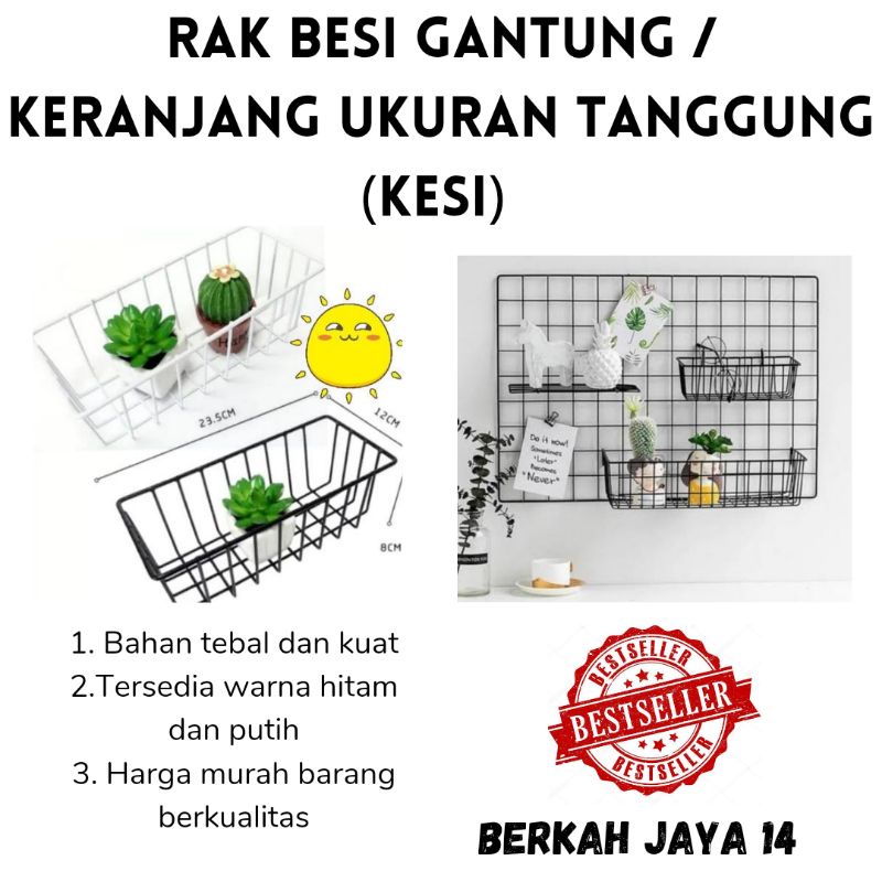 RAK KESI GANTUNG KERANJANG SATUAN UNTUK KAMAR MANDI SERBAGUNA BAHAN KAWAT BESI TEBAL WARNA HITAM DAN PUTIH HARGA MURAH BARANG BERKUALITAS PROMO DISKON TERLARIS