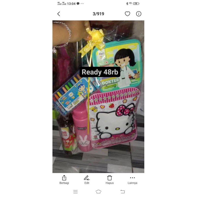 parsel anak anak tas parsel tas+tmpt mkn+btol minum
