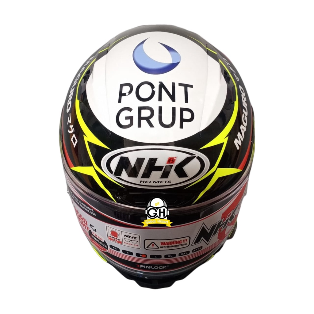 FREE HELMET CARE ! NHK HELM GPR TECH STREET SERGIO BLACK GLOSSY GP R TECH  ORIGINAL 100%