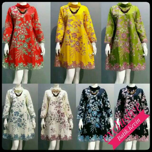 Tunik batik ld 130 ld 125 ld 120 super jumbo.Baju hamil batik jumbo