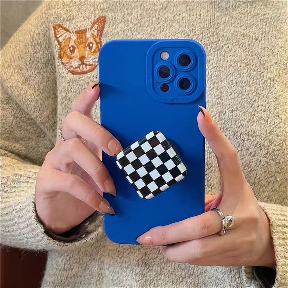 Popsocket Hp Motif Kotakkotak Dengan Cermin Bisa Ditarik