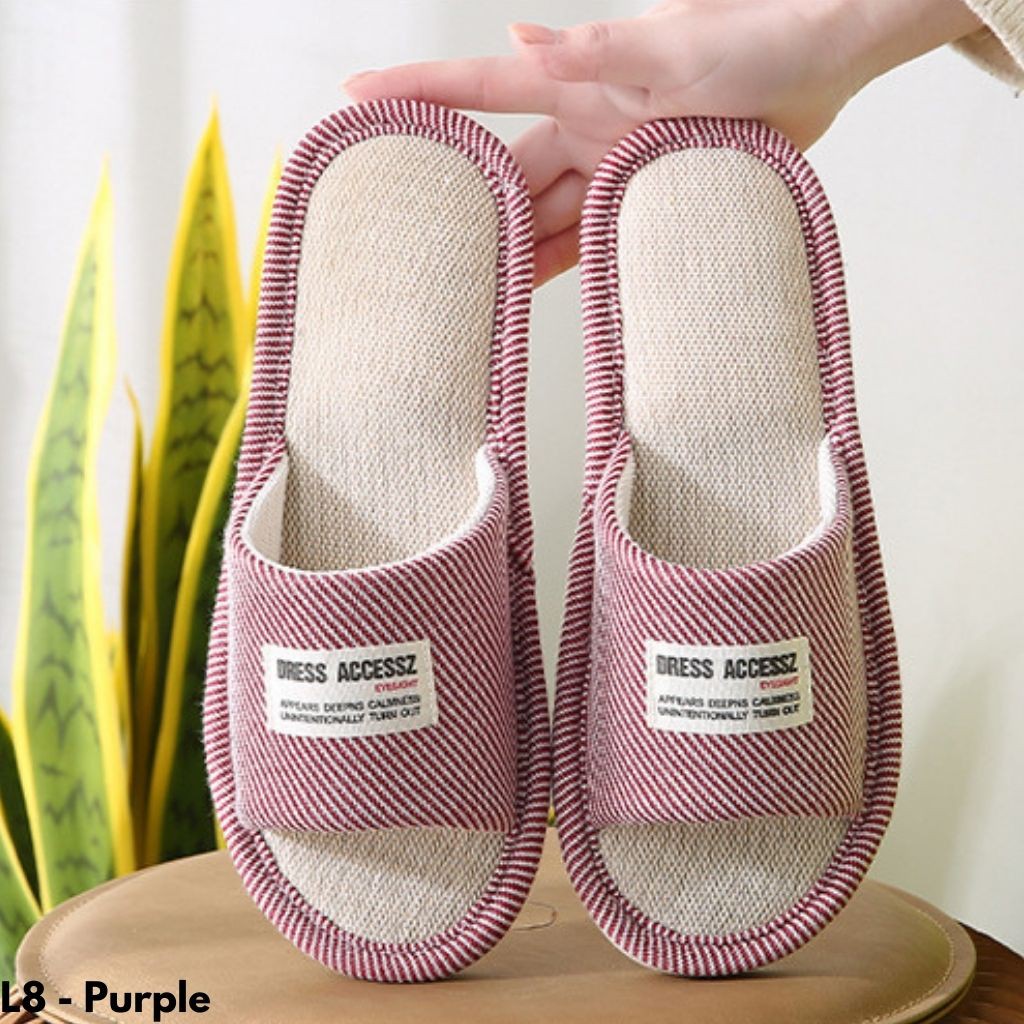 SANDAL RUMAH WANITA PRIA COUPLE COMFY IMPORT ENTENG ANTI LICIN TOILET DAPUR INDOOR BUMIL L8