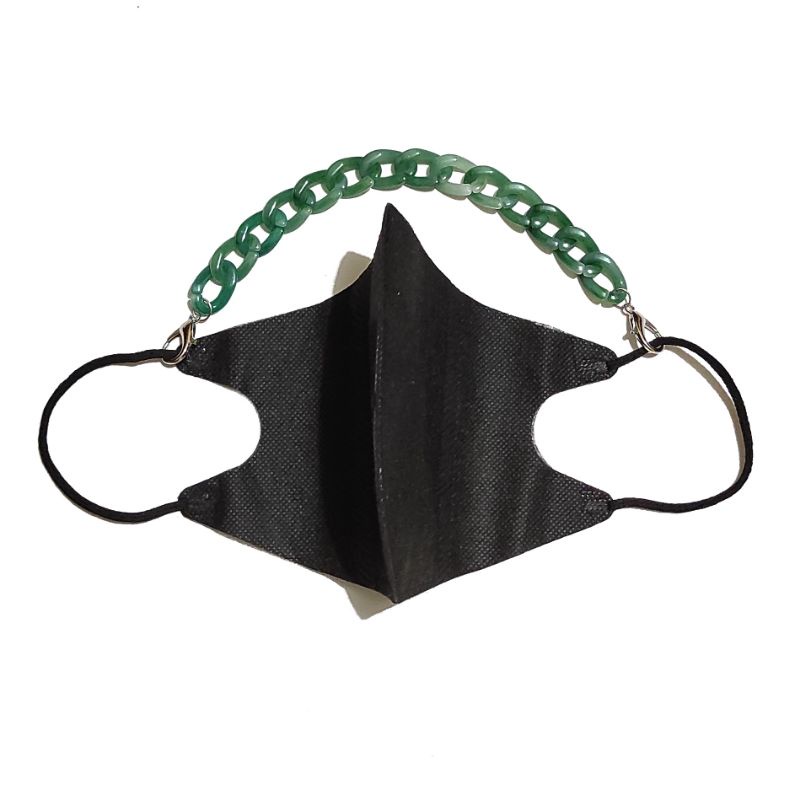 Konektor Masker Hijab Mask Connector Strap Extender Motif Natural Stone Acrilic Chain Rantai Akrilik