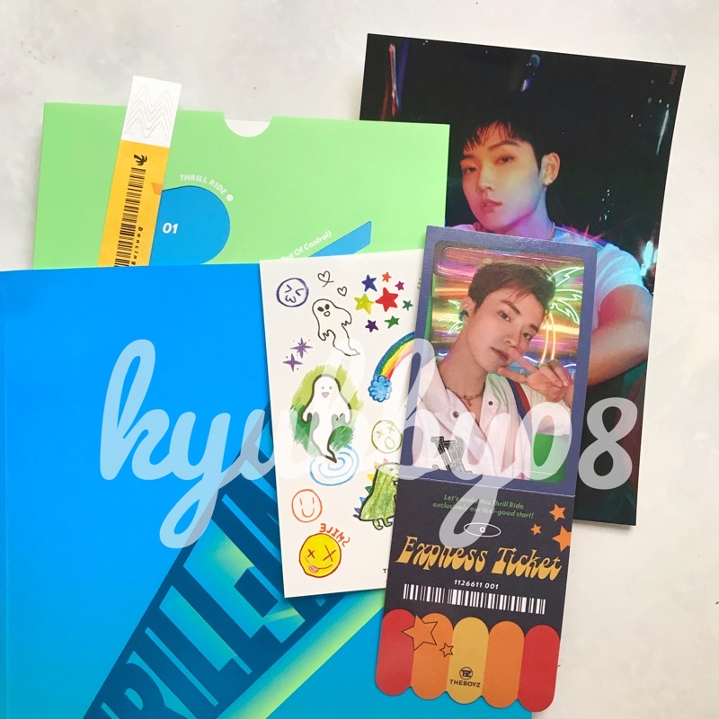 [Q TICKET + KEVIN POSTCARD] THE BOYZ THRILL-ING ALBUM ONLY KICK VER CHANGMIN KEVIN PHOTOCARD PC Juye