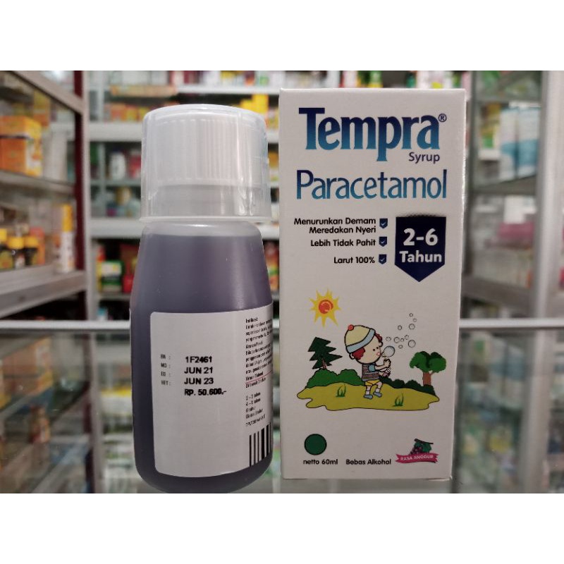 Tempra Sirup 60ml | Rasa Anggur | 2-6Th - ED 10/2024