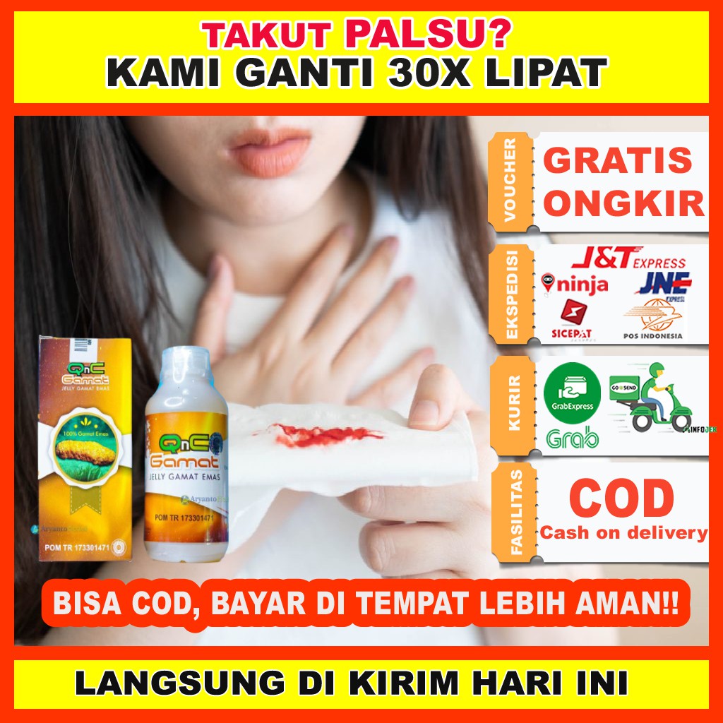 

Obat Batuk Berdarah Dewasa/ Obat Batuk Keluar Darah - QNC Jelly Gamat Original 100%