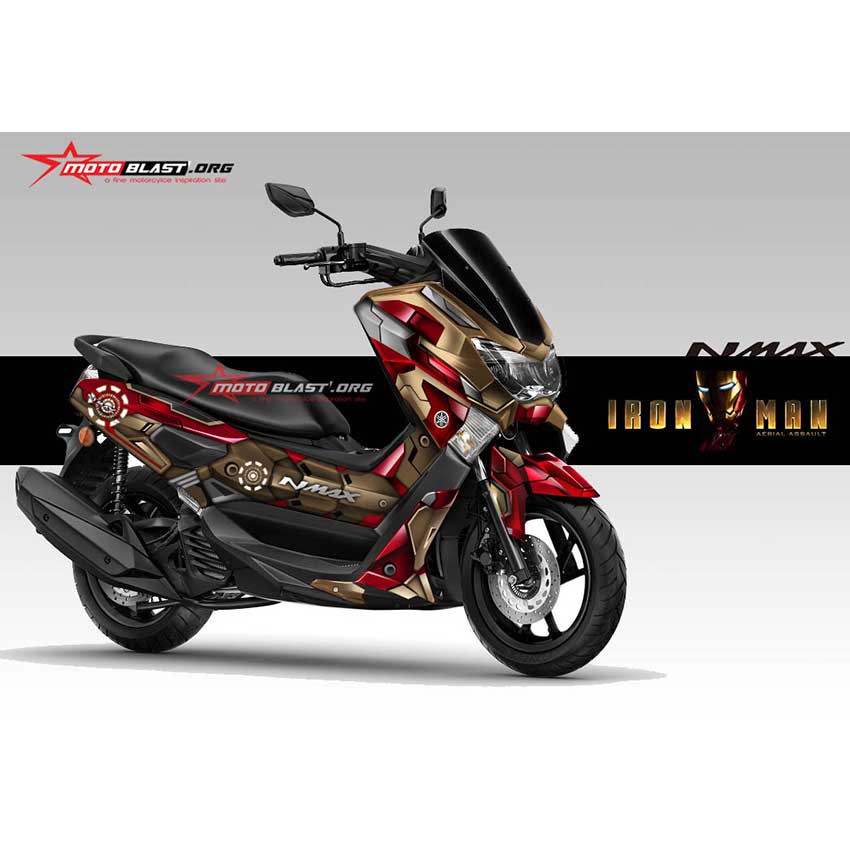 Stiker Motor Yamaha NMAX Livery Ironman Full Body Motoblast