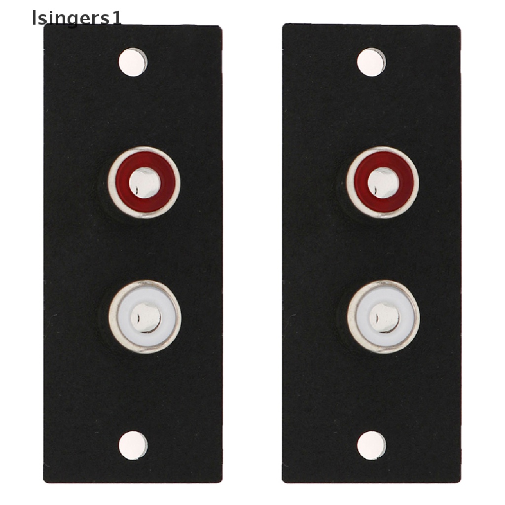 (lsingers1) 2pcs Adapter Socket AV 2 Arah RCA Inti Tembaga Tahan Suhu Tinggi