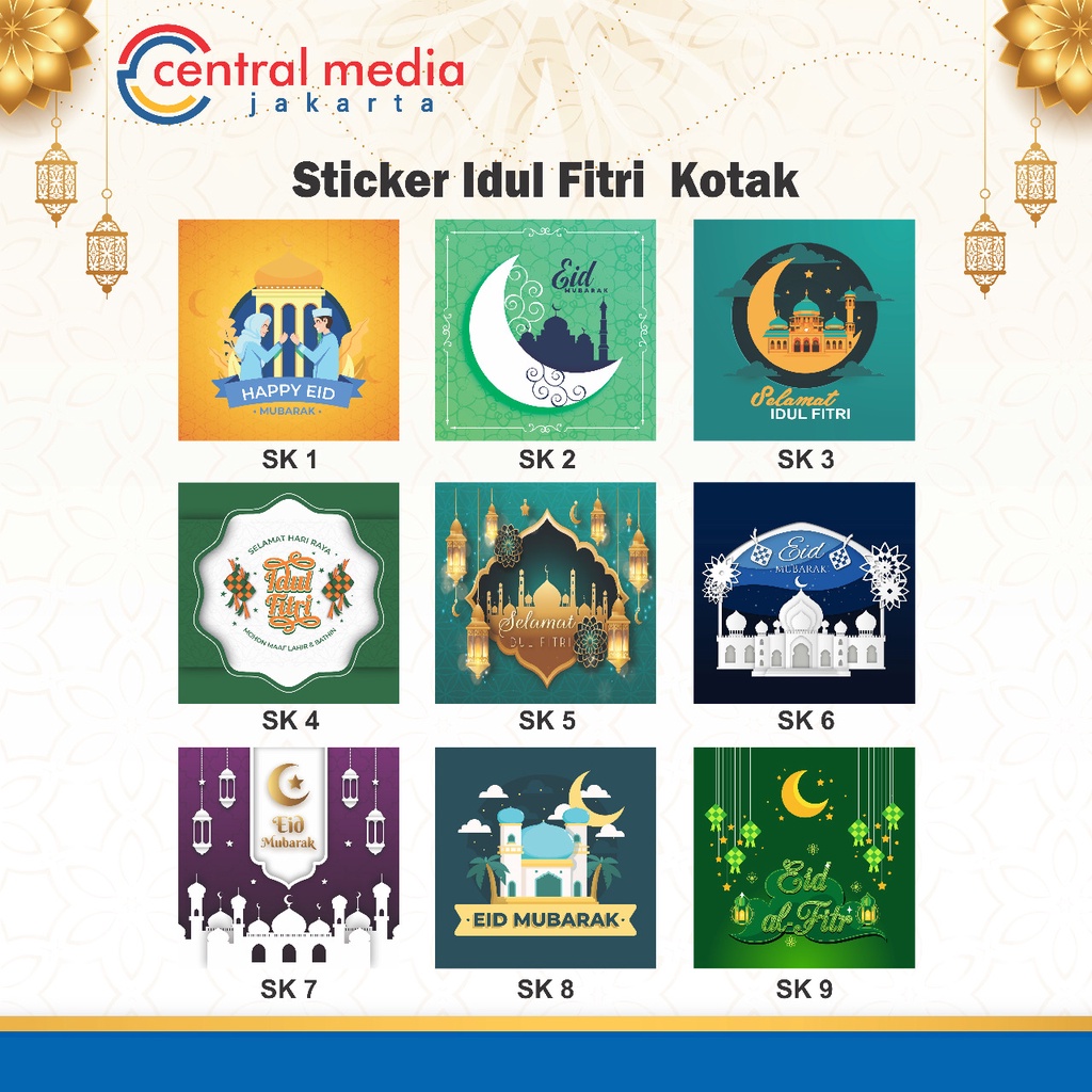 

Sticker Idul Fitri Kotak Stiker Hampers Label Toples Kue Parcel Lebaran
