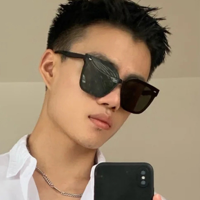Korean Fashion Square Frame Sunglasses with Uv Protection for Women Men