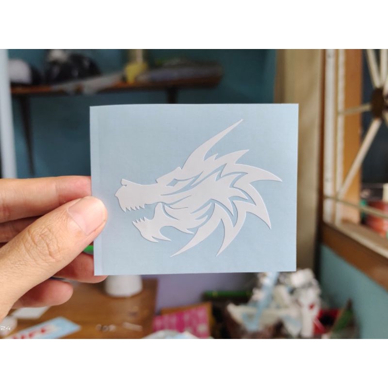

stiker kepala naga custom cutting stiker murah