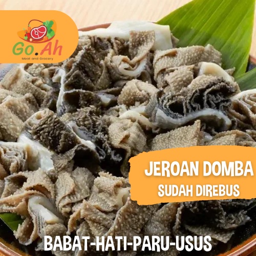

Jeroan domba sudah rebus (hati, babat, paru, usus) 500gr