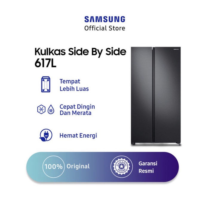SAMSUNG Kulkas Side by Side RS62R5041B4/SE
