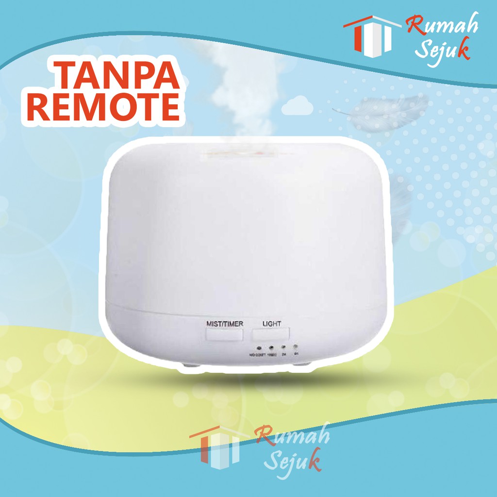 RS - Air Humidifier Diffuser Aromaterapi Alat Pengharum Ruangan Difuser Disfuser Unik Lucu RS-H4 Humdifier Purifier Difusser Defuser Humidifer Humadifier Humudifier Dispuser Humifider Portable Mobil Car Uap Hiasan Kamar Lampu LED Free Gratis Oil-Humi no remote + 6pc