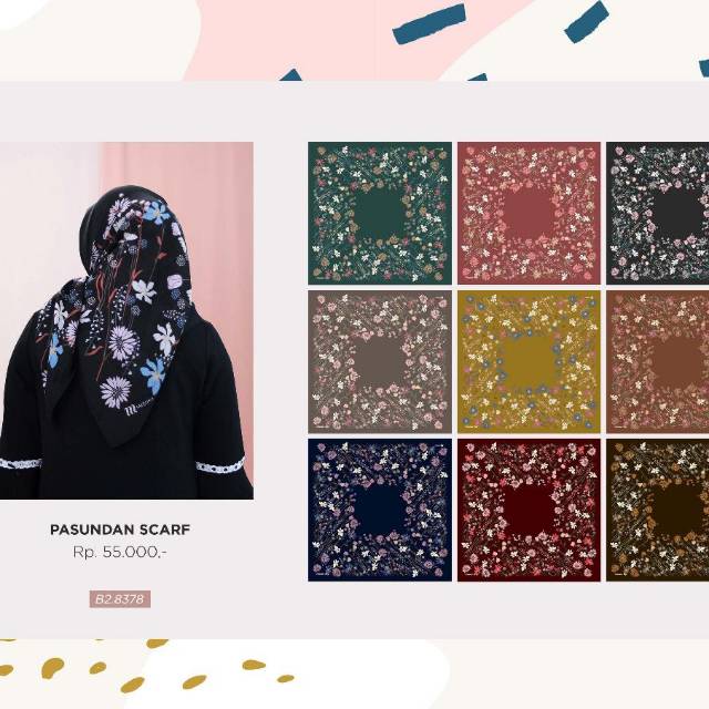kerudung segi empat mezora