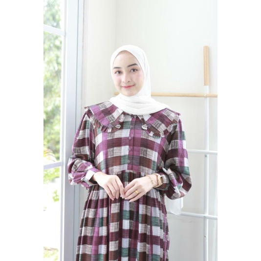 SABINA MAXI - Trend pakaian terbaru long dress baju gamis A line klok cantik ootd hijab fashion musl