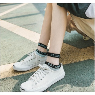 DF KK252 Kaos Kaki Pendek Transparan Wanita Kaos Kaki Fashion Korea