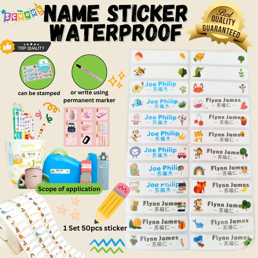 

Nixnox Stiker nama anak waterproof/ stiker/lebel/waterproof