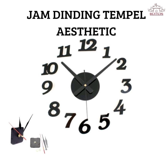 JTD12 - Jam Dinding 3D Hiasan Dekorasi Rumah Aesthetic