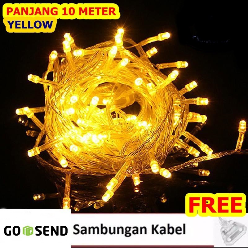 Lampu LED Tumblr Light YELLOW 10 Meter / Lampu Natal / Lampu Hias / Lampu Dekorasi