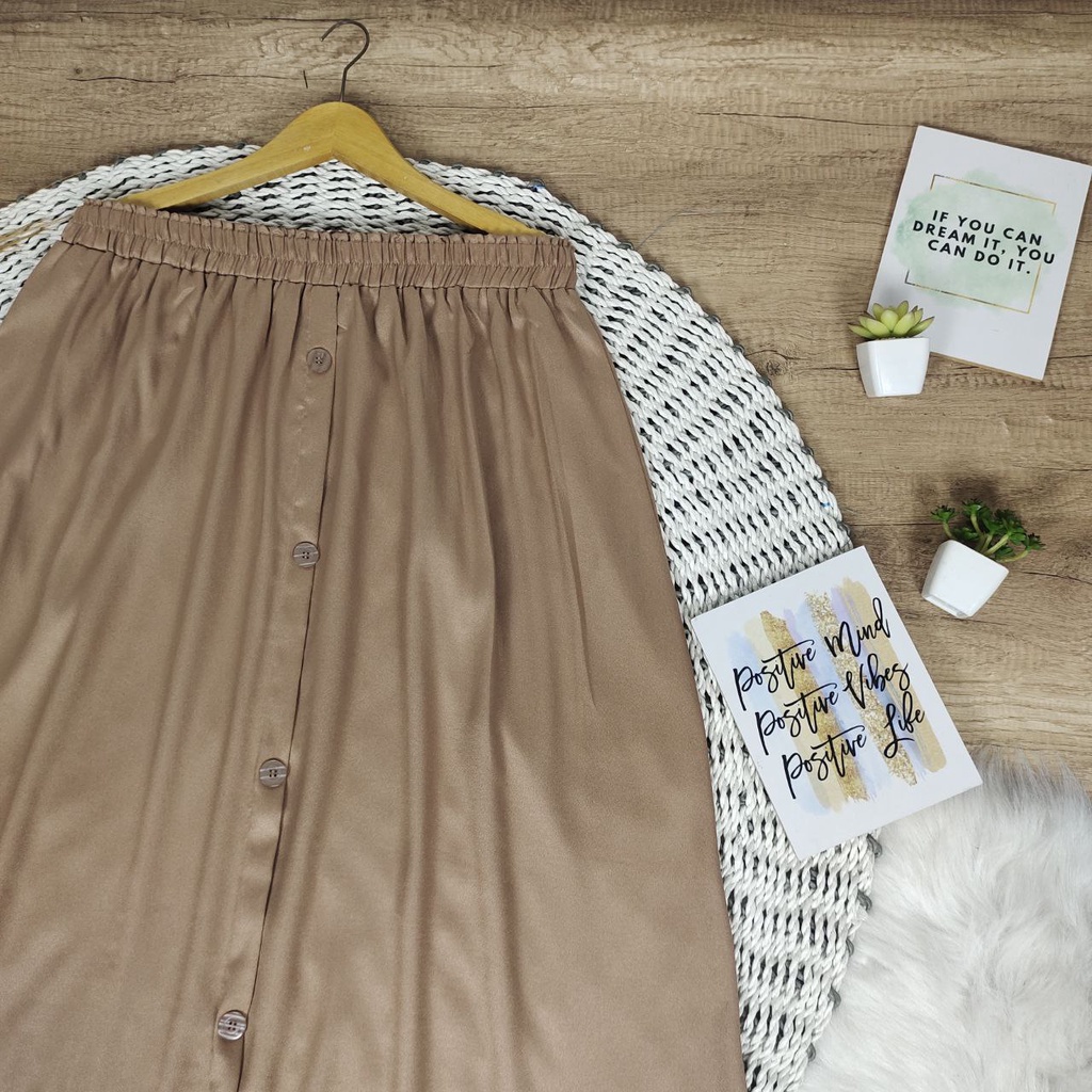 ROK SUPER JUMBO 100KG KE ATAS BUTTONSKIRT BIGSIZE - BISA COD - BUMIL - BAHAM ADEM GAK NERAWANG-COKSU