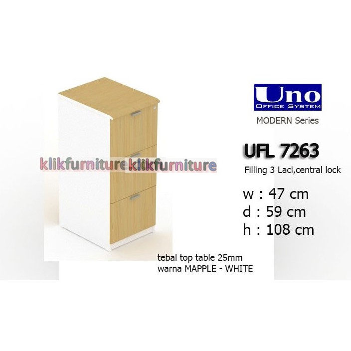 [promo] UFL 7263 Filling Cabinet 3 Laci UNO Office