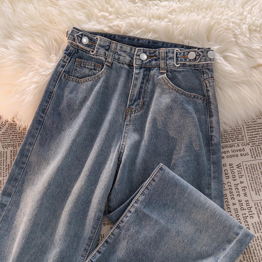 ✅COD korea import new high waist murah celana jeans panjang wanita kulot