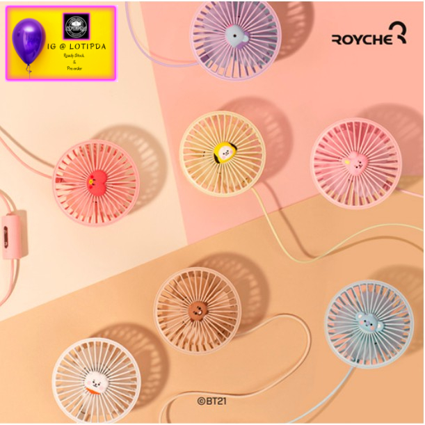 FULL PRICE - BT21 BABY CAR FAN WITH LED LIGHT OFFICIAL FROM LINE FRIENDS STORE