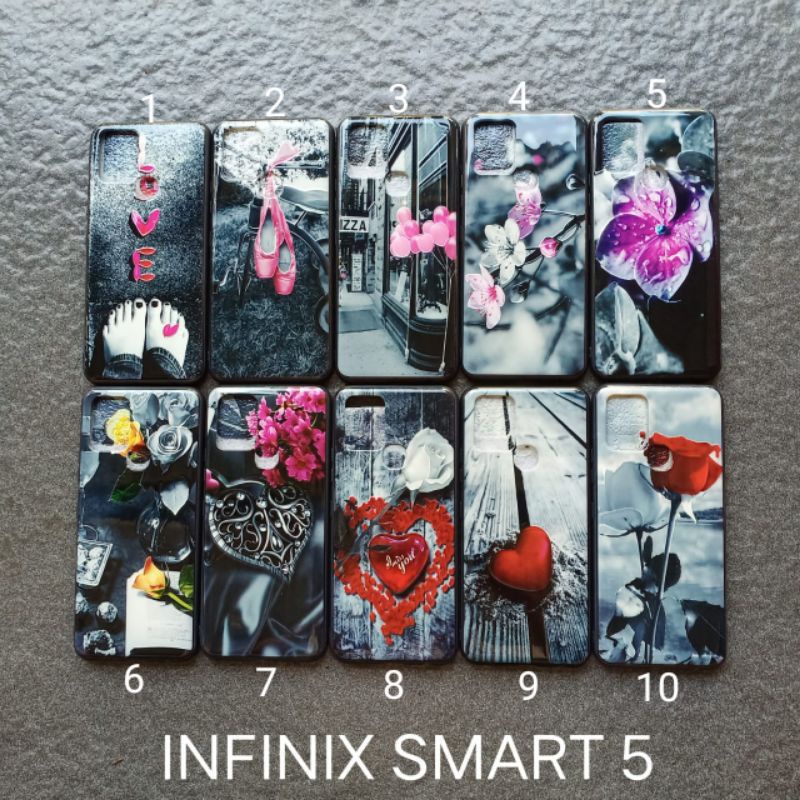 Case gambar Infinix Smart 5 . X657 . Hot 10 Lite motif cewek ( 5 motif ) soft softcase softshell silikon cover casing kesing housing