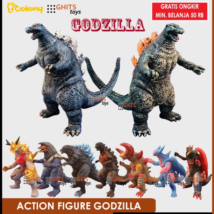 Boneka Action Figure GODZILLA GOZILA Mainan Anak Laki Laki Perempuan - Godzilla Silver