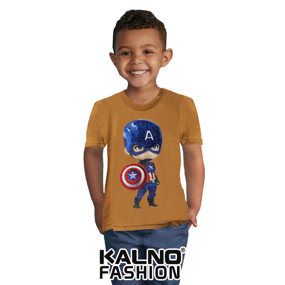 kaos baju anak CAPTEN random umur 1 - 7 tahun, baju anak super hero, baju anak karakter