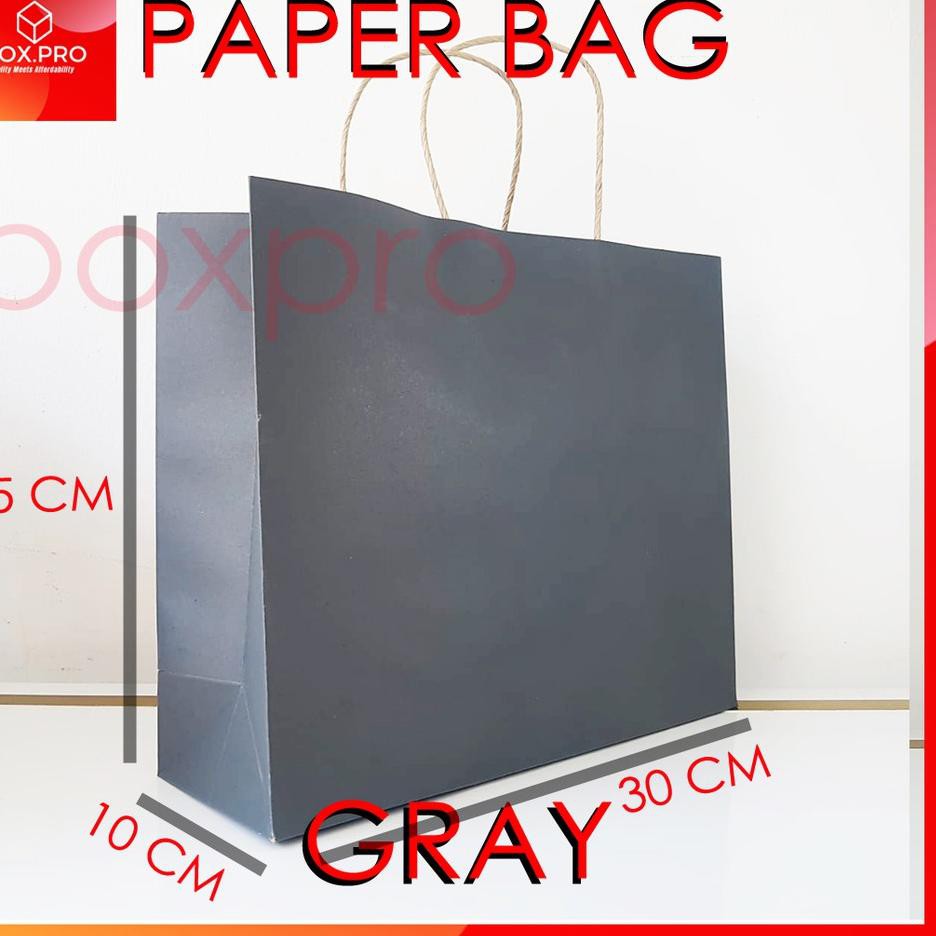 

Diskon ETFZ0 Paperbag Paper bag kantong kertas tas polos coklat merah biru hitam hijau abu pink 30x1