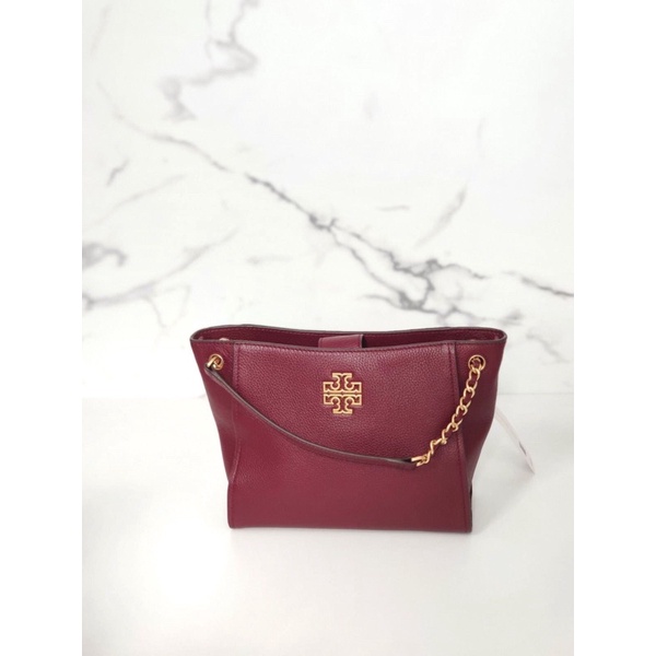 tb britten mini tote claret