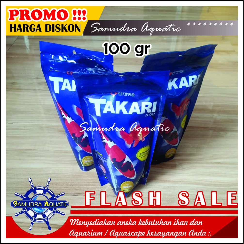 Pakan TAKARI 100 gr, Pelet Pakan Makankan Ikan Hias