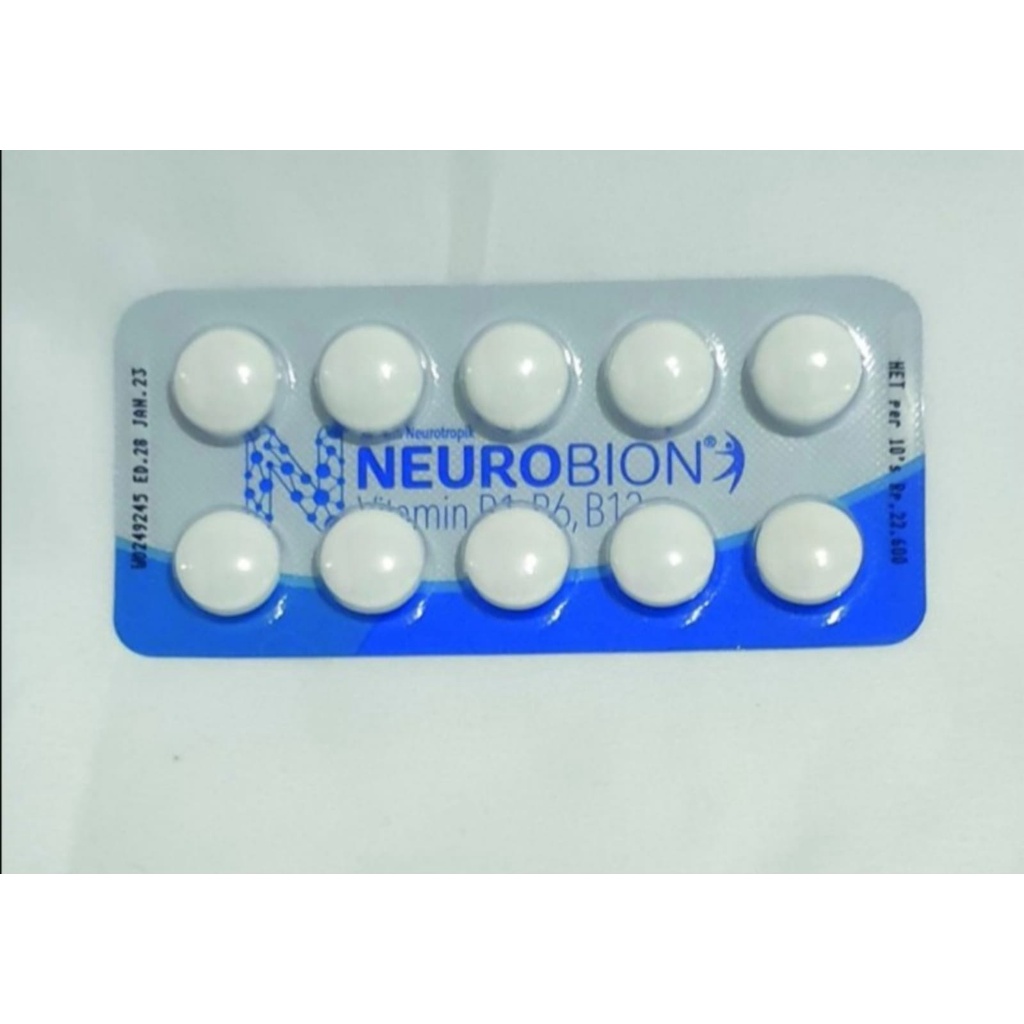 Neurobion tablet Vitamin B Kompleks/dengan Vit C | Strip isi 10's