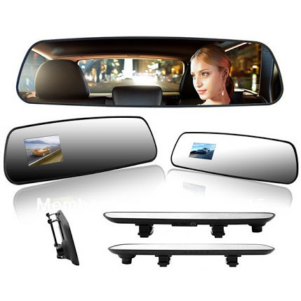 Car Camera DVR Rear Mirror / Kamera Mobil Spion