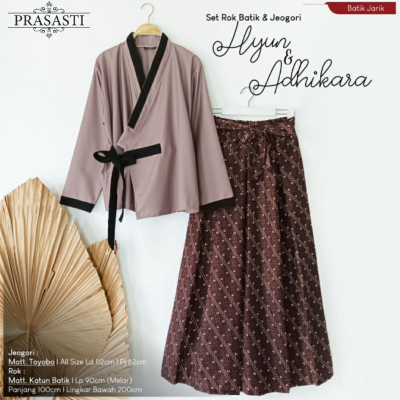 Jual setelan rok batik alusan dan jeogori hyun toyobo | Shopee Indonesia
